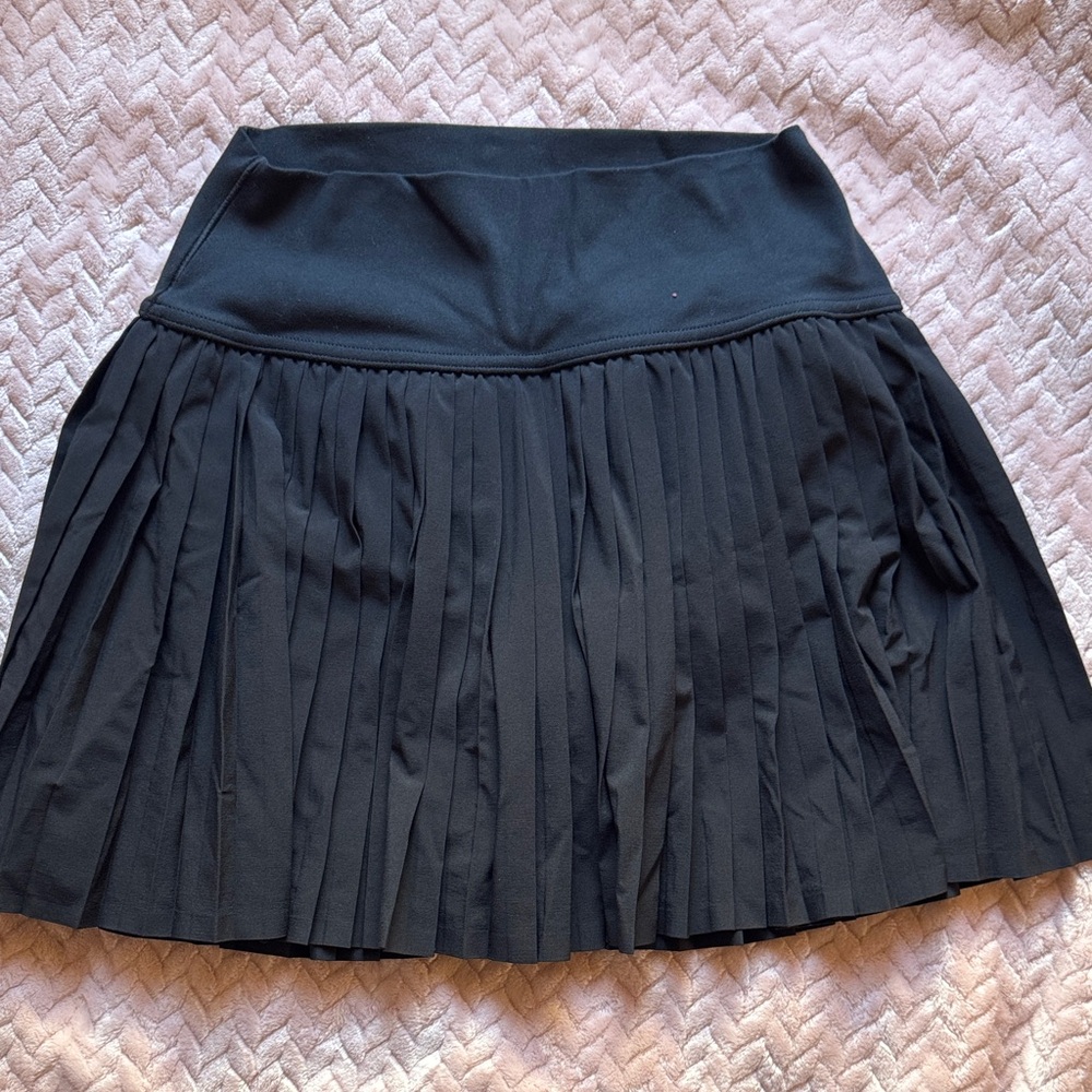 Aerie Black Mini Pleated Skirt